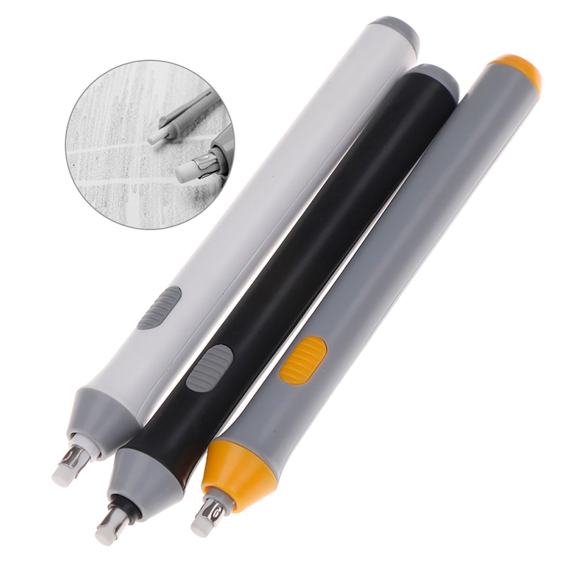 Lápiz eléctrico Kit de goma de borrar a pilas efectos de borrado borrador automático para bocetos con 22 Uds recargas de goma