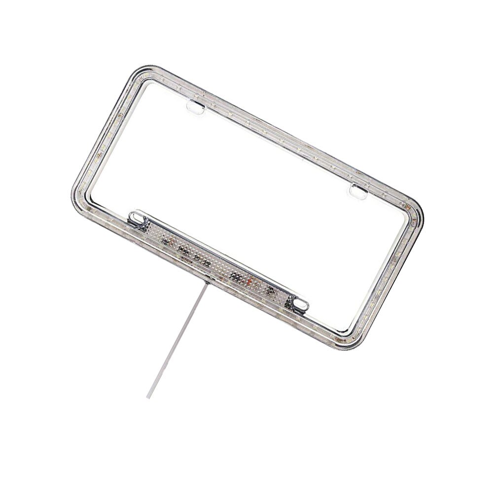 Marco para matrícula con soporte de luz LED para matrícula de coche marco para matrícula estilo de coche