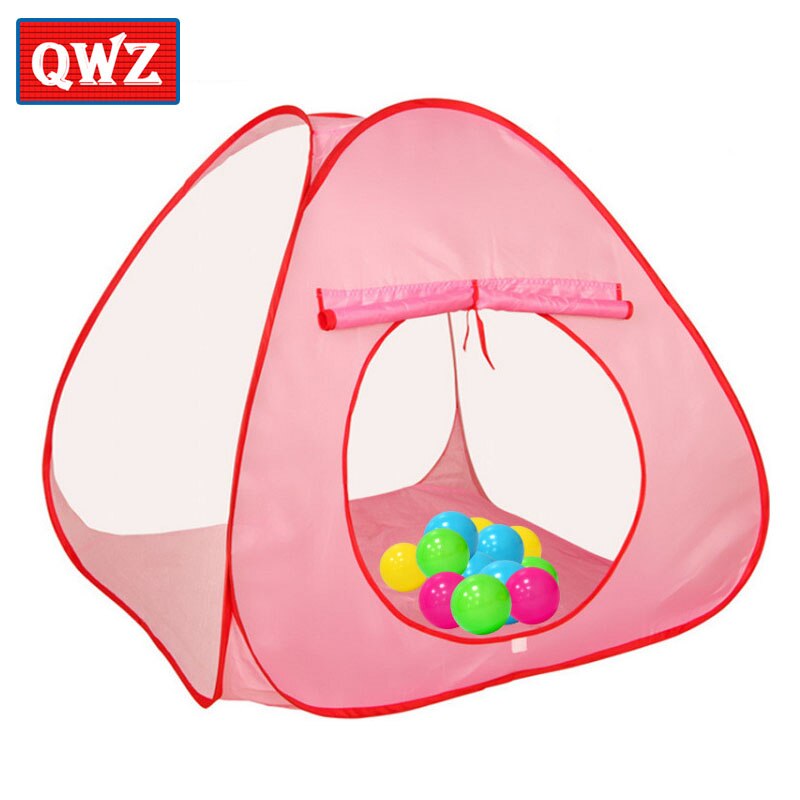 QWZ freundlicher Spielzeug Zelte freundlicher Spielen Zelt Junge Mädchen Prinzessin Schloss drinnen draussen freundlicher Haus Spielen Ball Grube Schwimmbad Spielhaus für freundlicher: QWZ083-Rosa