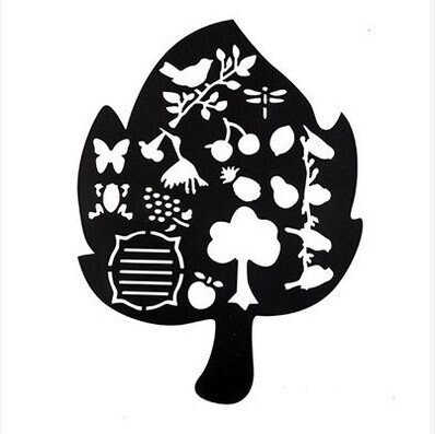 Theme Lace Ruler Diy Handmade Drawing Template Openwork Student Stationery Tool Material Board Plastic 3 Years Old: black