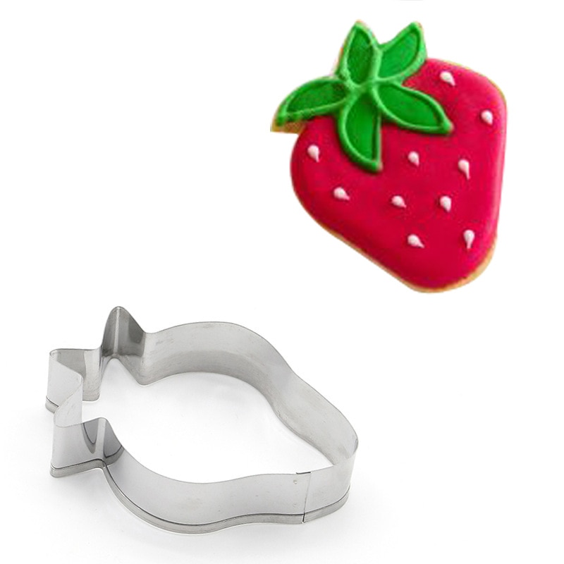 Aardbei Cookie Cutter Metal Mold Sugarcraft Cake Koekjes Gebak Bakken Cutter Mould Cake Decorating Tool Keuken Tool