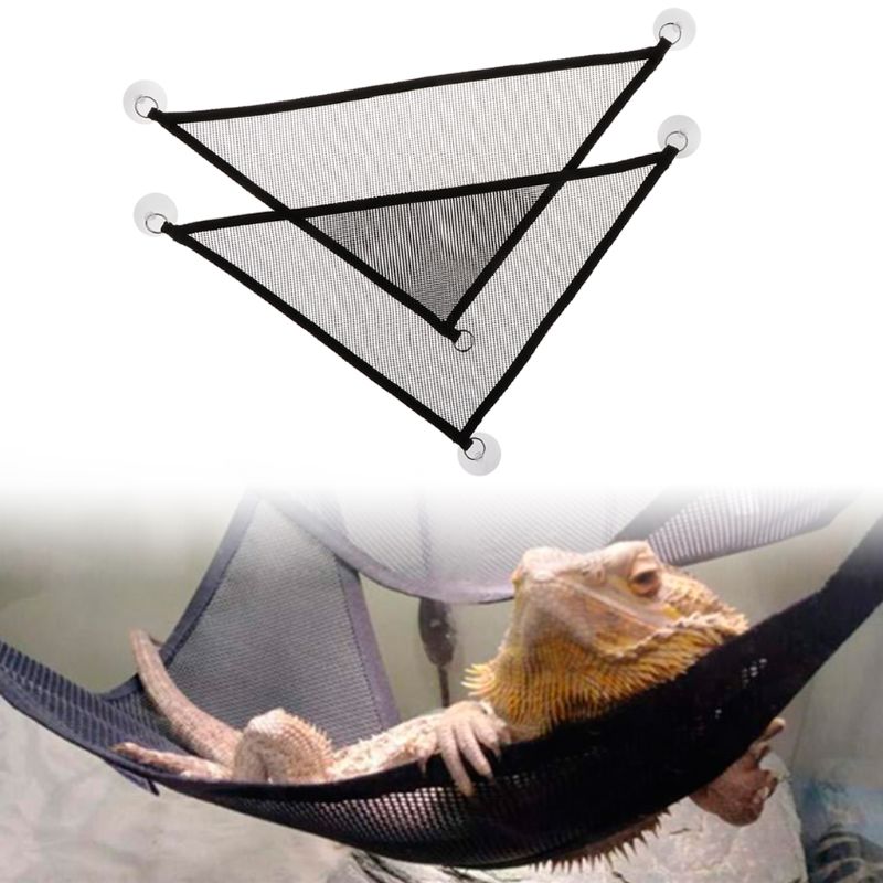 2 unids/set hamaca para mascotas, malla para dormir, juguetes, columpios, tela Oxford para reptil serpiente, trepar productos con ventosa
