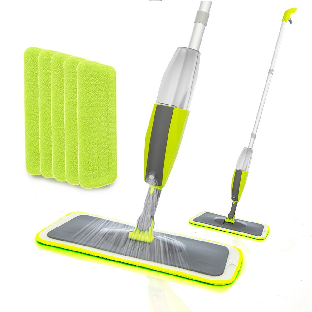 Vadrouille De Nettoyage De Sol Avec Vaporisateur Rechargeable Bouteille Tampon Lavable Pour La Maison Cuisine Bois Massif Mélaminé Bois Carreaux De Céramique Nettoyeur