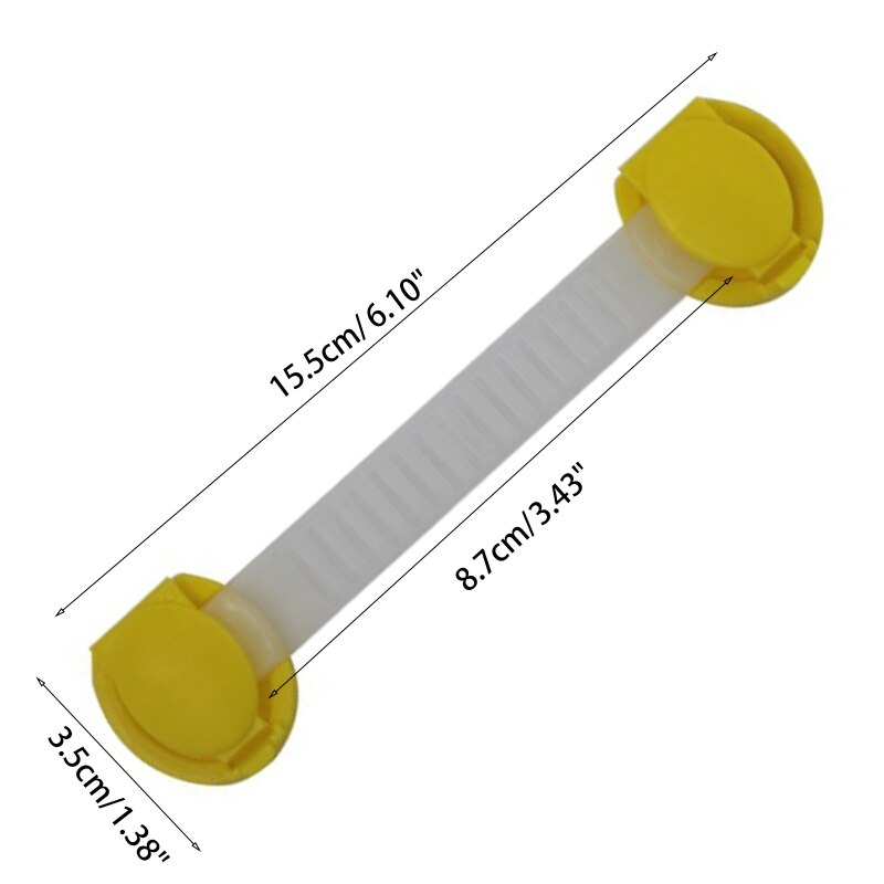 10 Pcs Child Safety Locks Soft Woven Straps Plastic Security Lock Infant Baby Protection for Door Cupboards Fridge Drawer Cabine