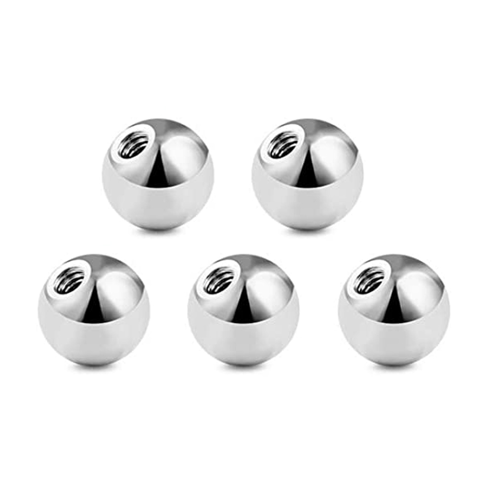 5/35 st 14g 16g ersättningskulor kroppssmycken rostfritt stål klar akrylkula för piercingstång skivstångsstift delar diameter: Svart / Guldfärg