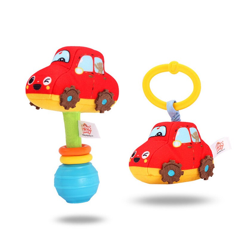 Sonajeros de dibujos animados para bebés, juguetes de tela para transportar bebés de 0 a 24 meses, calmante para dormir Musical, manivela de mano, juguetes para bebés
