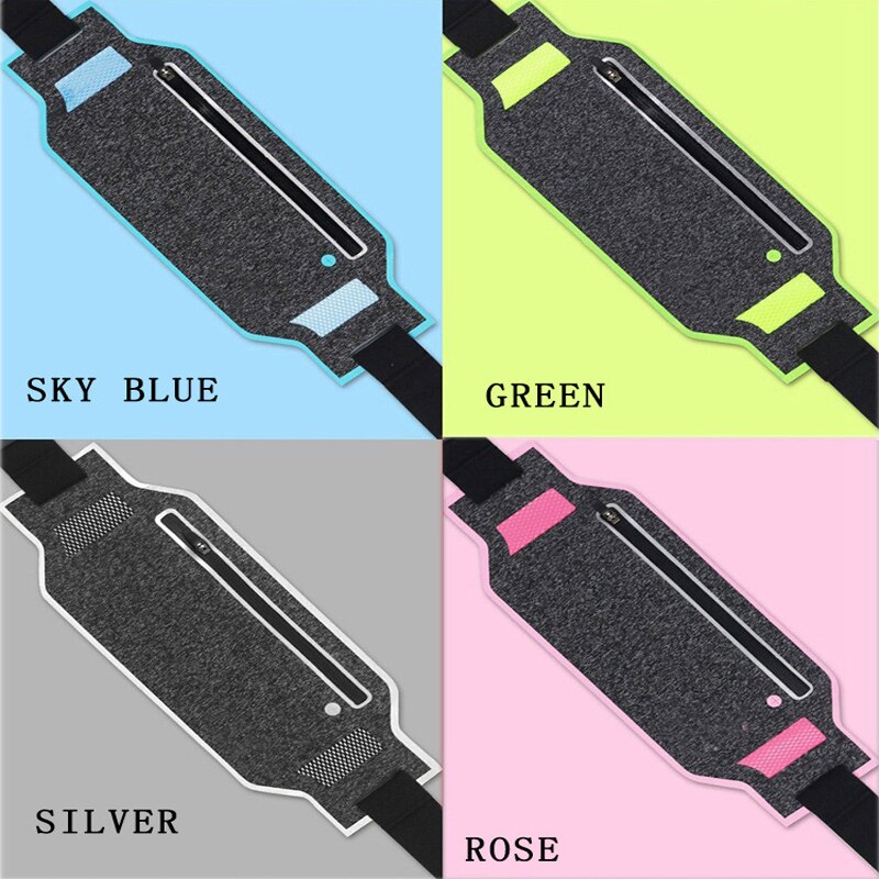 WOYYHO Ultra-Thin Running Waist Bag,Waterproof Outdoor Sports Belt Waist Bag,Unisex 6.5 Inch Mobile Phone Cycling Waist Pouch