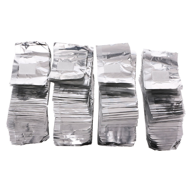 50-200 stk negle aluminiumsfolie iblødsætning af negle akryl gel poleringsposefjerner populær praktisk indpakning negleaffedtningsmiddel: 200 stk
