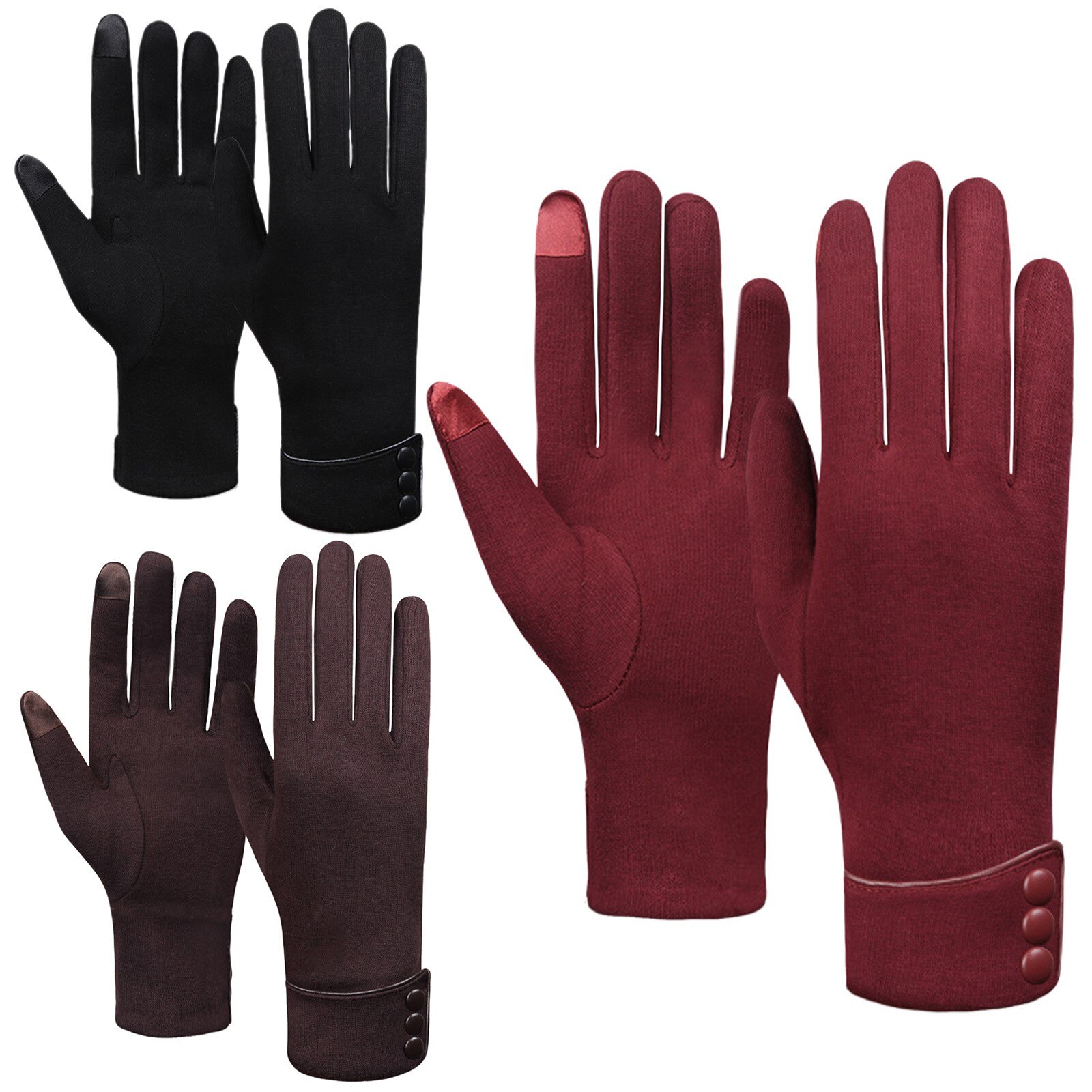 Meisjes Winter Handschoenen Warm Touchscreen Handschoenen Winddicht Handschoenen Van 3 Pairs Baby Stuff Accessoires Перчатки Новый Год: C