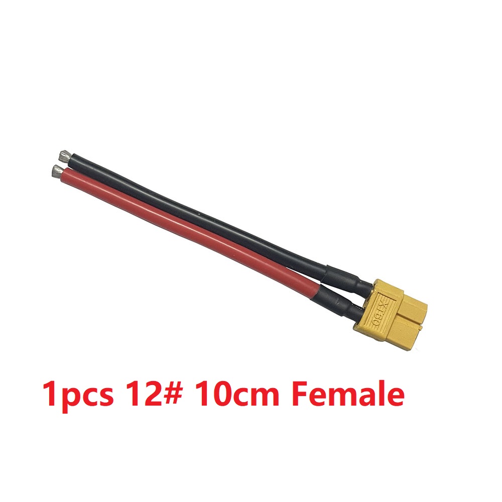 12 AWG 10 cm/15 cm XT60 línea de conexión 12 AWG Cable de extensión DIY Cable de batería macho y hembra para batería RC ESC: YELLOW