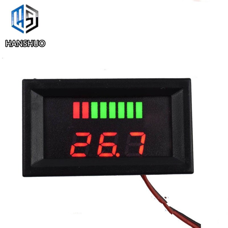 DC 12V-60V ACID Red Digital Lead Battery Capacity Indicator Charge Level Lead-acid LED Tester Voltmeter: DC12V-60V RED RED