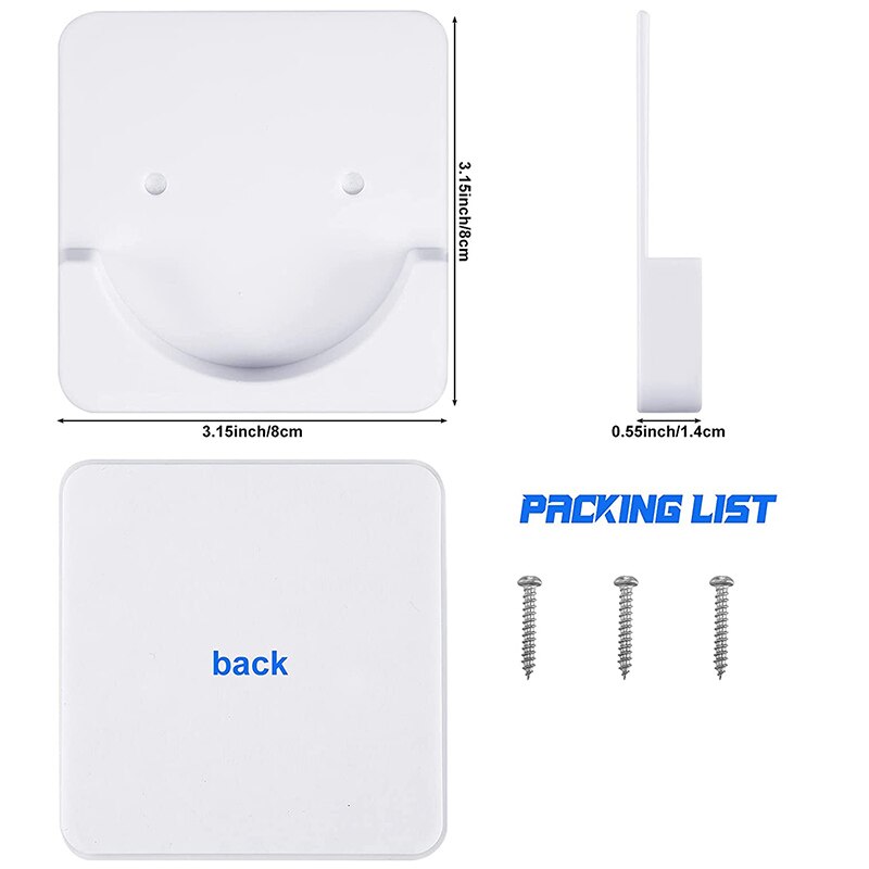 4 Stuks Lijm Douche Gordijn Staaf Houder Douche Staaf Retainer Wall Mount Houder, Douchegordijn Staaf Niet Inbegrepen Wit