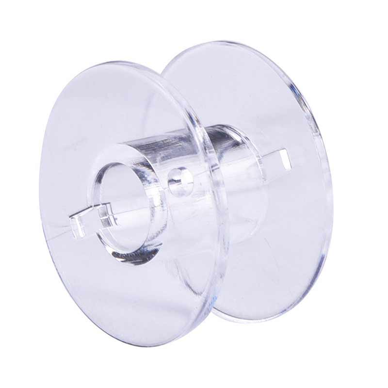 High 25Pcs Empty Bobbins Sewing Machine Spools Clear Plastic with Case Storage Box for Brother Janome Singer Elna UEJ