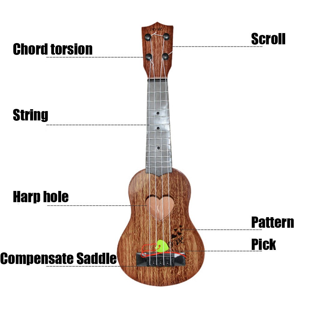 Klassieke Speelgoed Mahonie Hout Beginner Klassieke Ukulele Gitaar Educatief Muziekinstrument Speelgoed Gitaar Musical Voor Kids #921