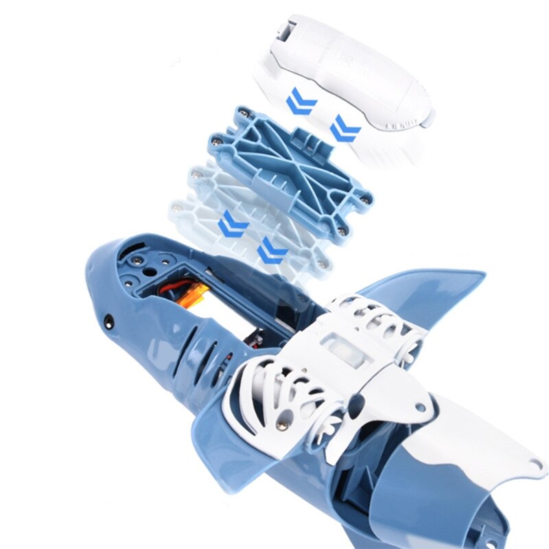 Haai Afstandsbediening Speelgoed, 2.4G Afstandsbediening Gesimuleerde Shark Boot, onderwater Afstandsbediening Elektrische Racing Boot Speelgoed Zwembad Gxmb