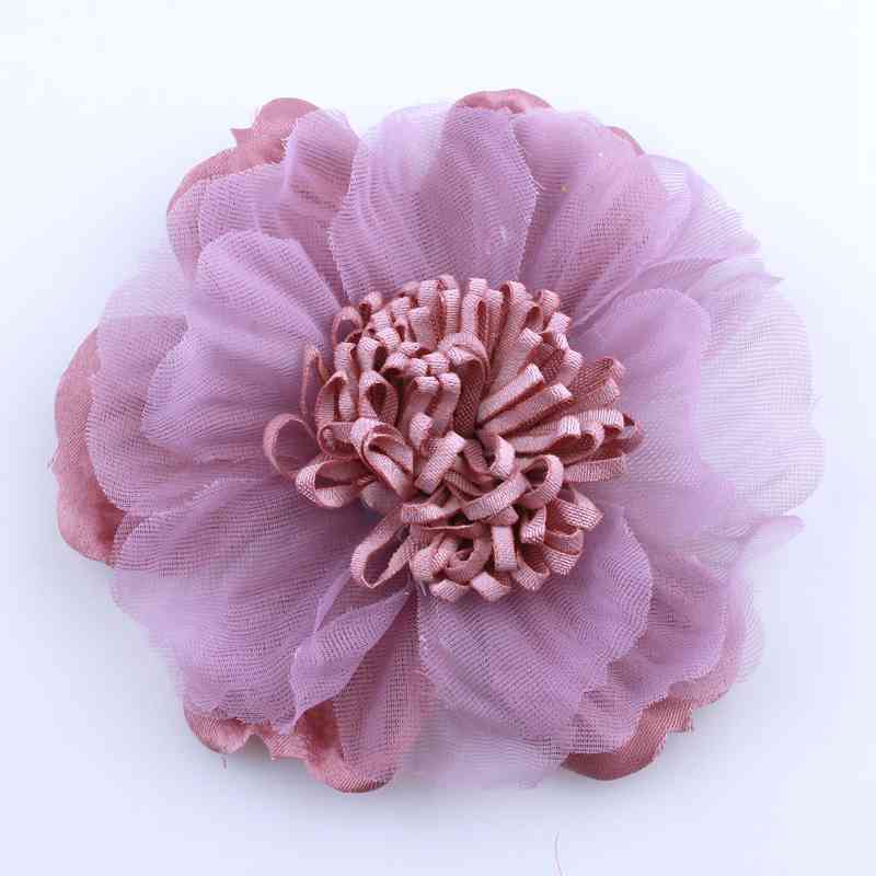 5 sztuk 9CM noworodka tiul jedwabne tkanina w kwiaty na zaproszenie na ślub sztuczny kwiat robić dekoracji sukni: zielony