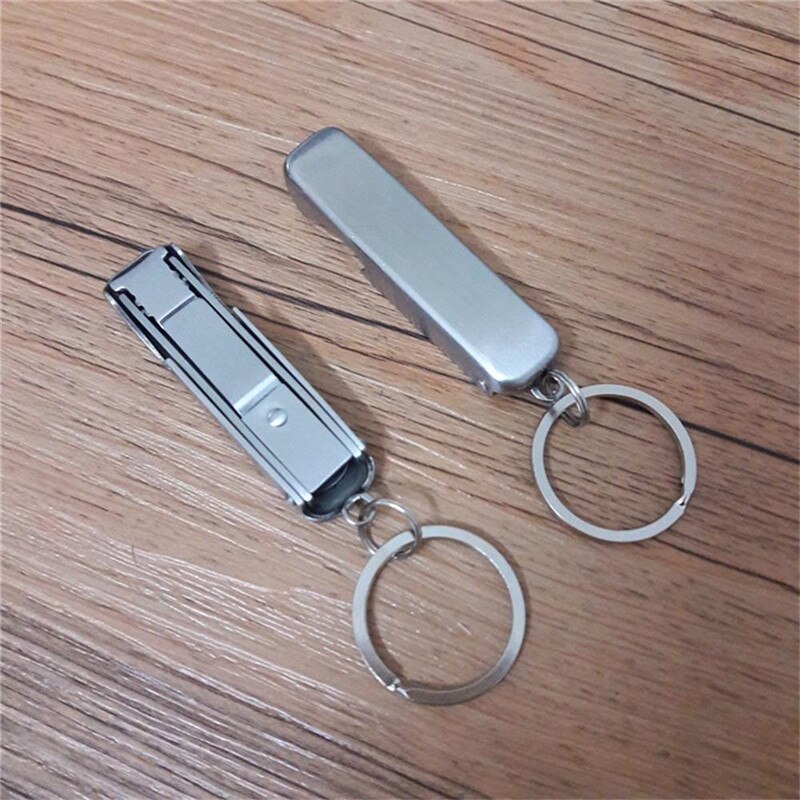 Mini ultratunn vikbar nagelklippare trimmer flasköppnare nyckelring multiverktyg