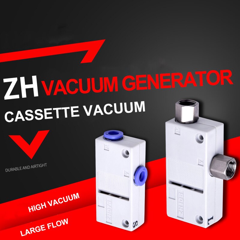 Pneumatic ZH Vacuum generator negative pressure pneumatic large flow Zh5/7/10/13BS SMC model