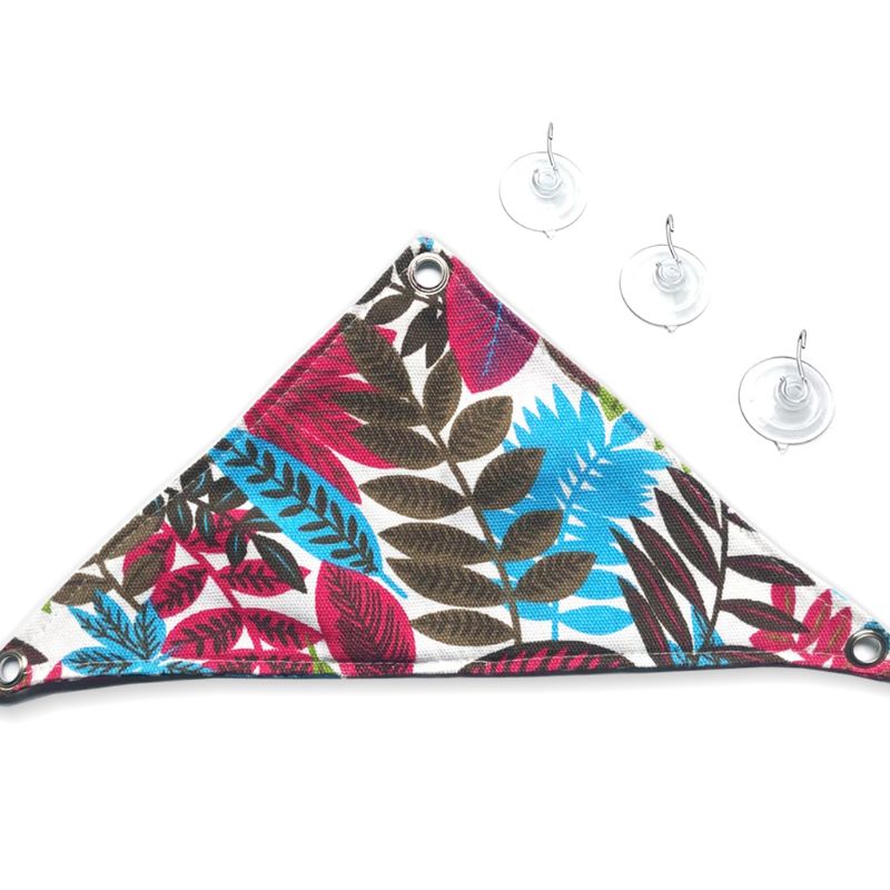 1Set Pet Canvas Triangle Hammock Sleeping Bed Play Toys Reptile Snake Lizard Climb Hanging House Cage: White / L