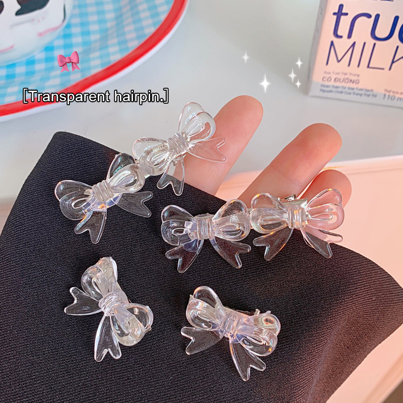 Pinzas pequeñas transparentes para el pelo para niña, accesorios para el cabello, minigarra transparente para el pelo para niña, 3CM, 1 Uds.