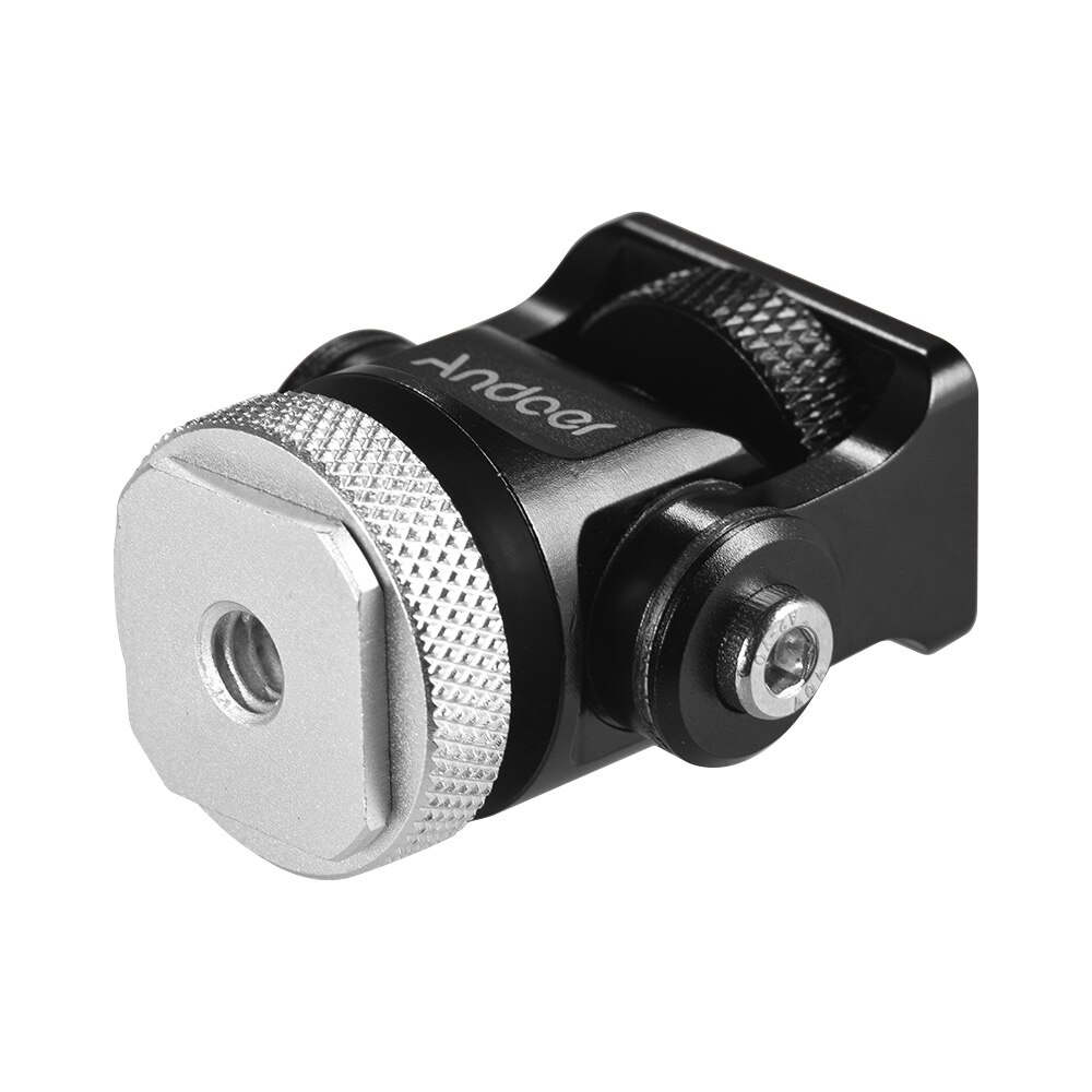 Andoer 180 rotierend Mini Kugelkopf kugelkopf Heißer Blitz Schuh montieren Adapter für DSLR Kamera LED Video Licht Monitor Stativ einbeinstativ