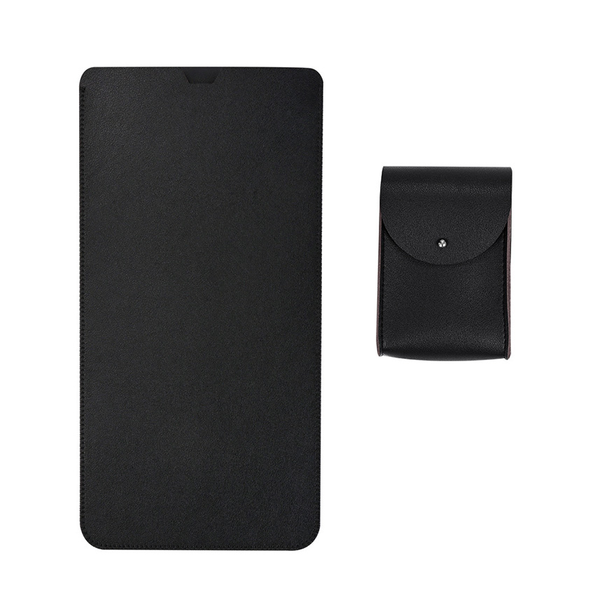 Keyboard Case Waterproof Mouse Sleeve Pouch Portable Protective Cover Leather Carrying Slim Sleeve Pouch Accessories: black