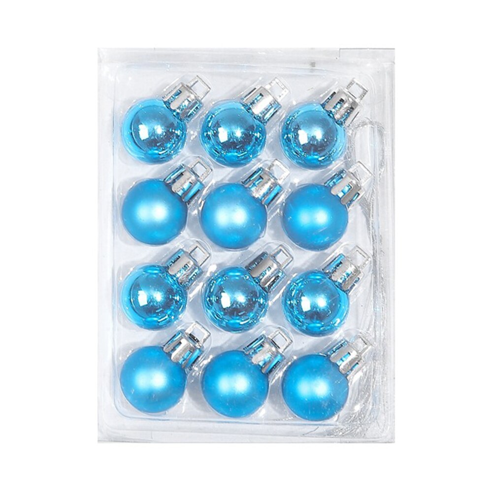 12 stuks veelkleurige kerstballen met glitters, hangende kerstversieringen voor in huis, palline natale decor: F
