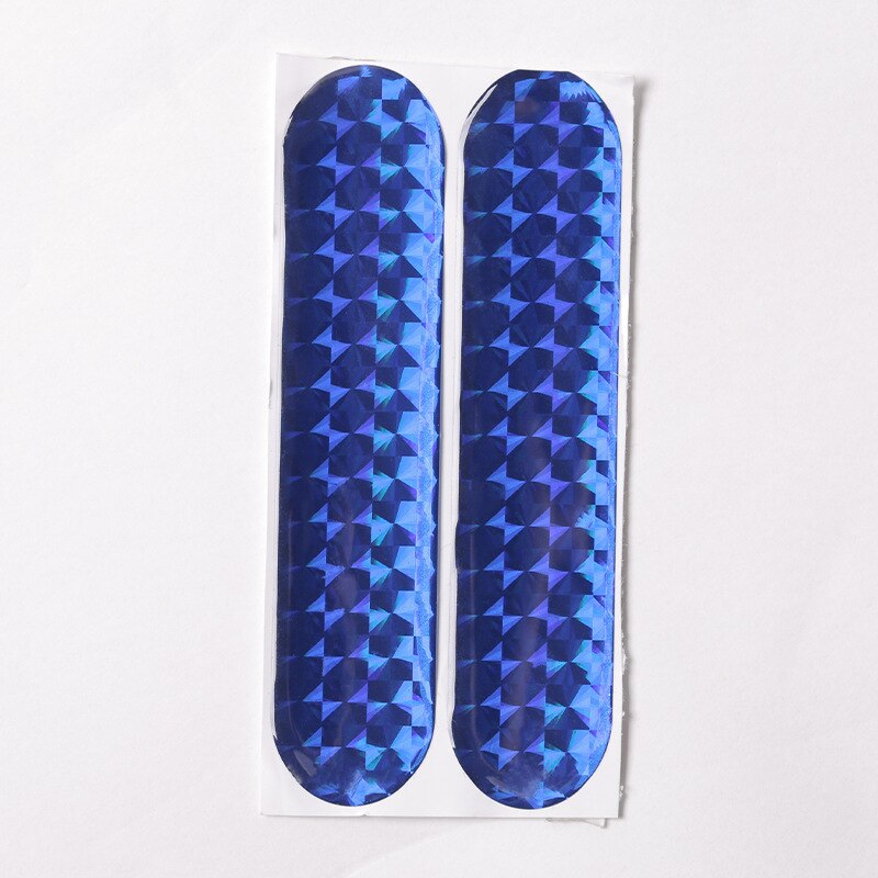 2 Stks/set Auto Reflecterende Sticker Auto Deur Sticker Decal Waarschuwing Tape Reflecterende Strips 4 Kleuren Veiligheid Mark Reflector Stickers: Blue