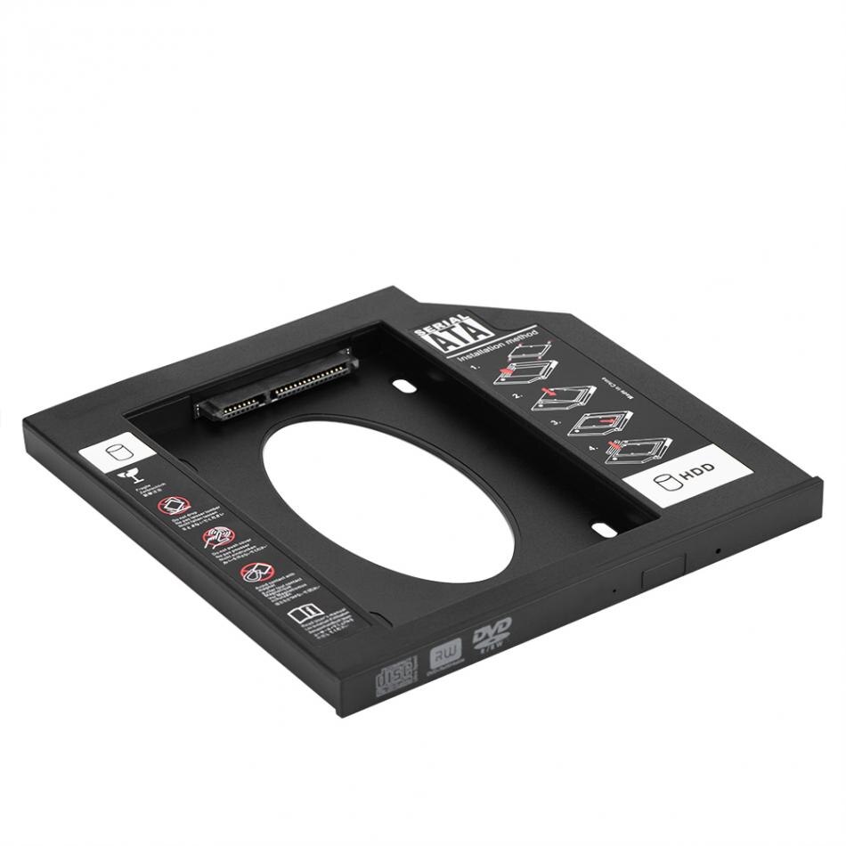 Vbestlife 2.5 " sata hdd ssd kabinet harddisk bay caddy optisk dvd adapter til bærbar 9.5mm or 12.7mm dobbelt