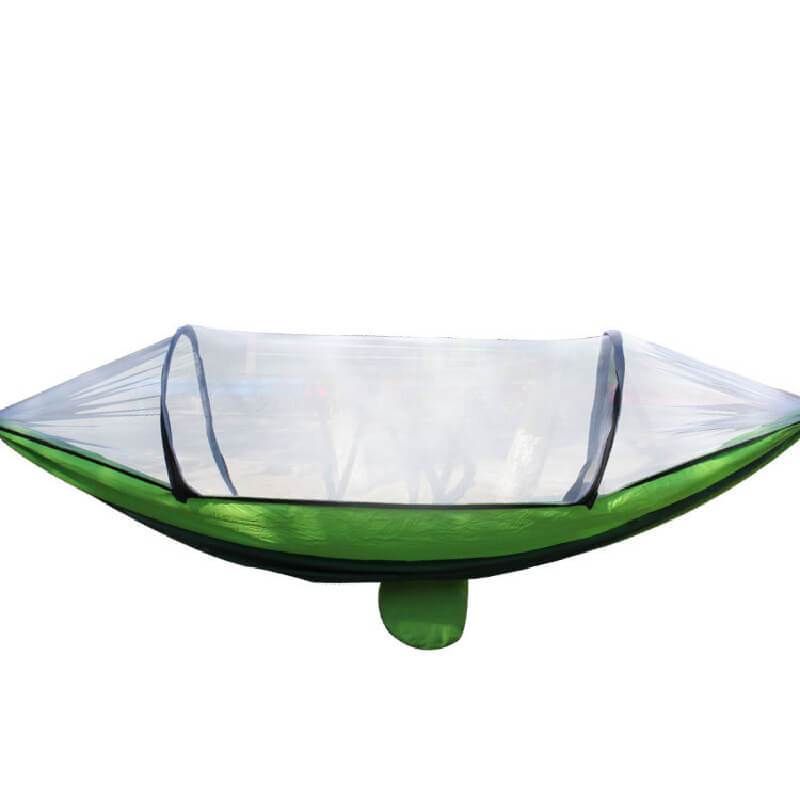 Swing Hammock Mosquito Net Camping Sleeping Hammock Tourist Swing Hanging Chair Outdoor Tent Hammock Swing Bed: GREEN