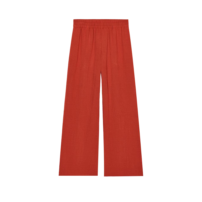 Set Woman 2 Pieces Short Sleeve Stand Zippers Lace Up Tops Loose Straight-leg Pants Summer Female Casual Outfits: L / Mixed Color