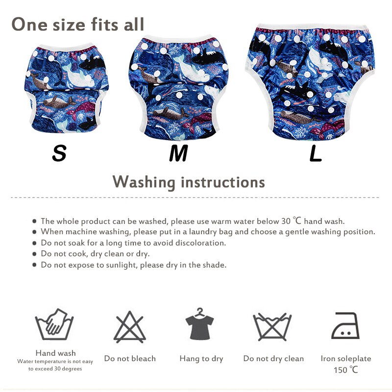 Pantalón de nadar para bebé, pañal de natación ajustable transpirable, pañales cómodos para la piscina