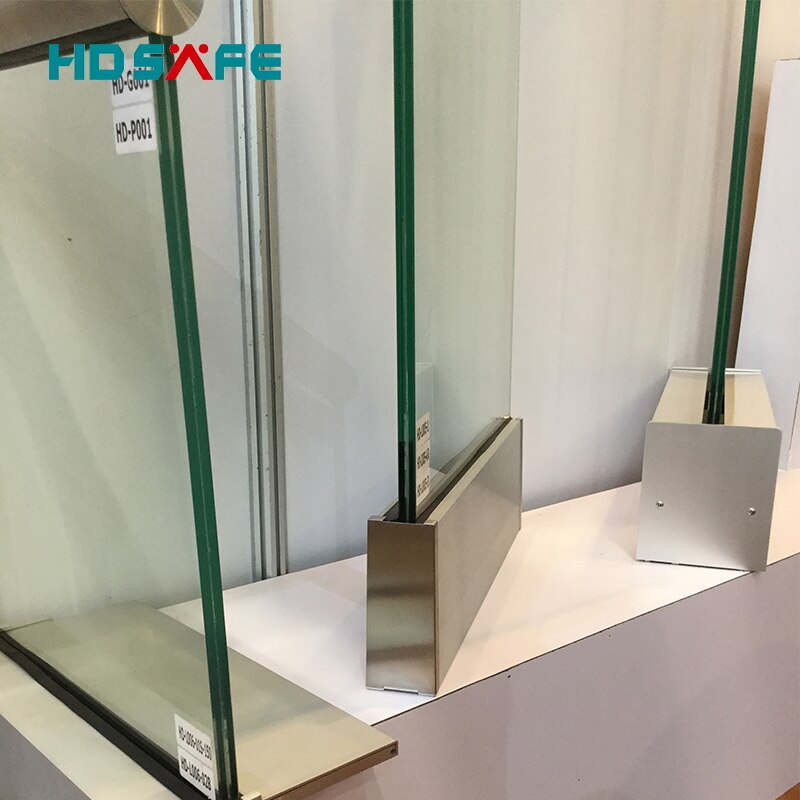 Balustrade glass railing U channel clamp with alum... Grandado