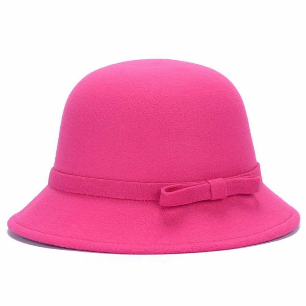 ZLYC Dames Winter Wollen Emmer Hoeden Warm Solid Cloche Hoed