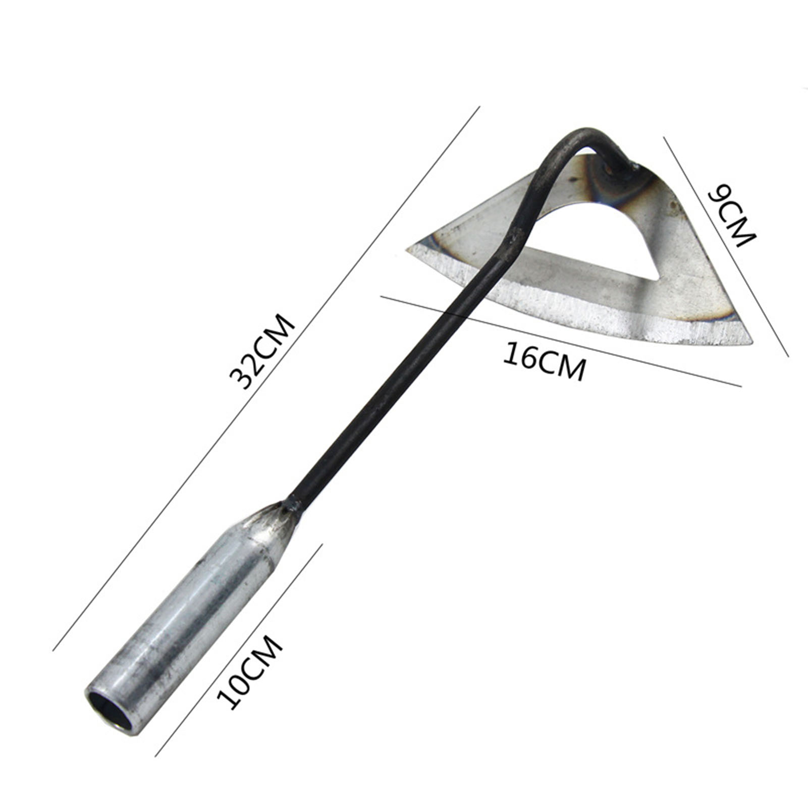 Garden Hoe Weeders Carbon Steel Gardening Hook and Weeding Tool Dual-Purpose Hardened Weeding Hoe for Easily Removing Weeds: Gold