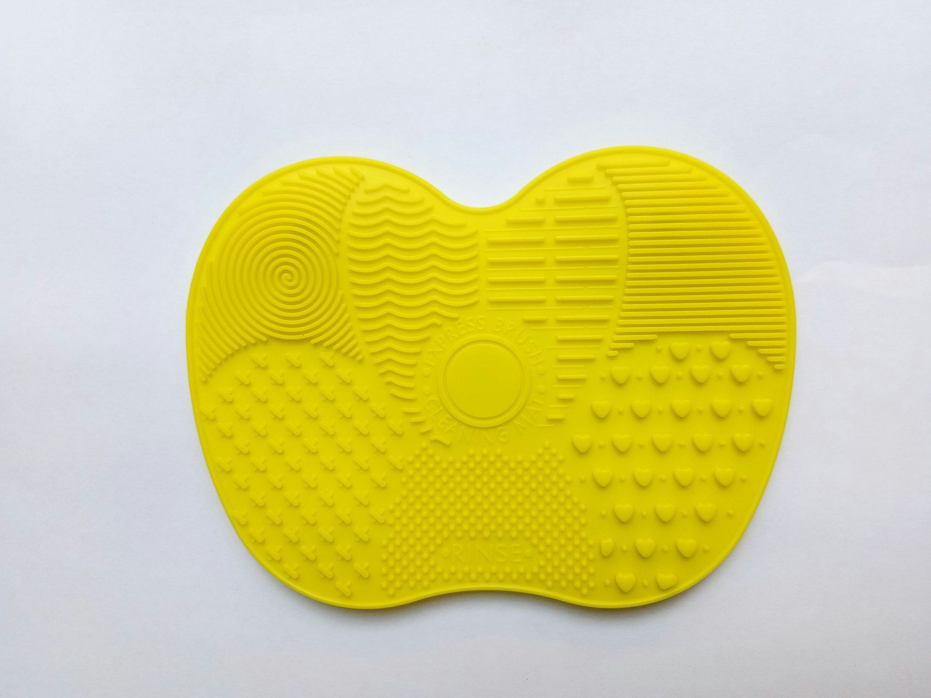 Silikonowy pędzel robić makijażu podkładka robić czyszczenia mata szczotka narzędzia robić mycia kosmetyczne pędzle robić brwi narzędzie robić czyszczenia płyta robić szorowania robić makijażu czyszczenie: żółty