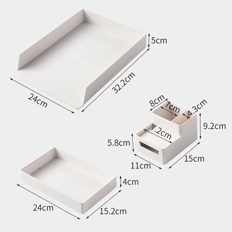 Multifunction Desktop File Rack A4 Document Trays Magazine Pen Holder Stationery Storage Box Desk Organizer Office Accessories