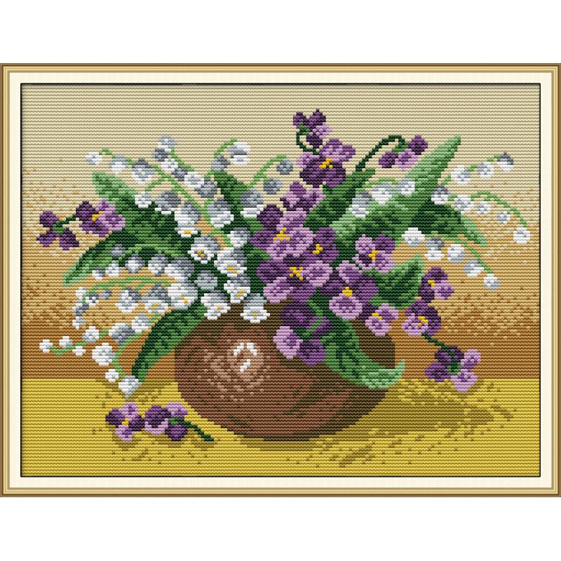 Ölgemälde Vase serie kreuz stich einstellen 11CT14CT stickerei Hand Bausatz DMC kreuz stich Bausatz DIY handgemachte stickerei handwerk