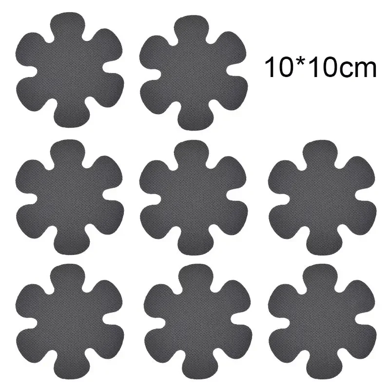 6/12/20PCS Anti Slip Bathtub Stickers Waterproof Flower Shaped Self-Adhesive Safety Shower Anti-Slip Appliques for Home Bathroom: black / 1700MMx2400MM