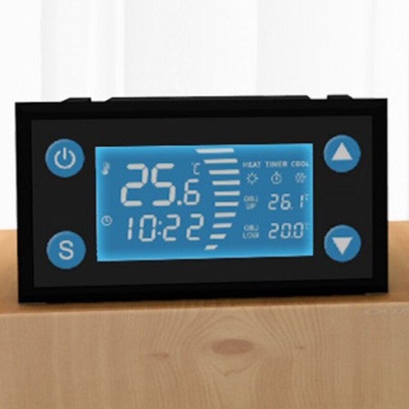W1213 AC 110 -220V Smart Temperature Controller LCD Digital Thermostat Timer Sensor Probe Cool Heat Mode