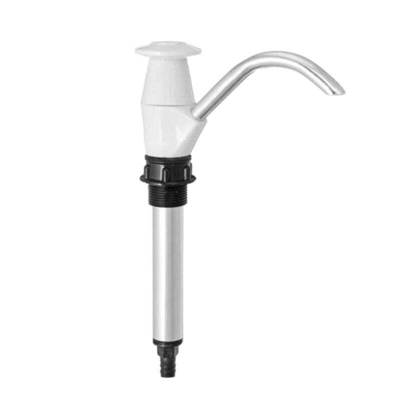 Protable Camping Trailer Multipurpose Sink Water Hand Pump Tap Motorhome RV Outdoor Drinking Simple Practical Parts: White