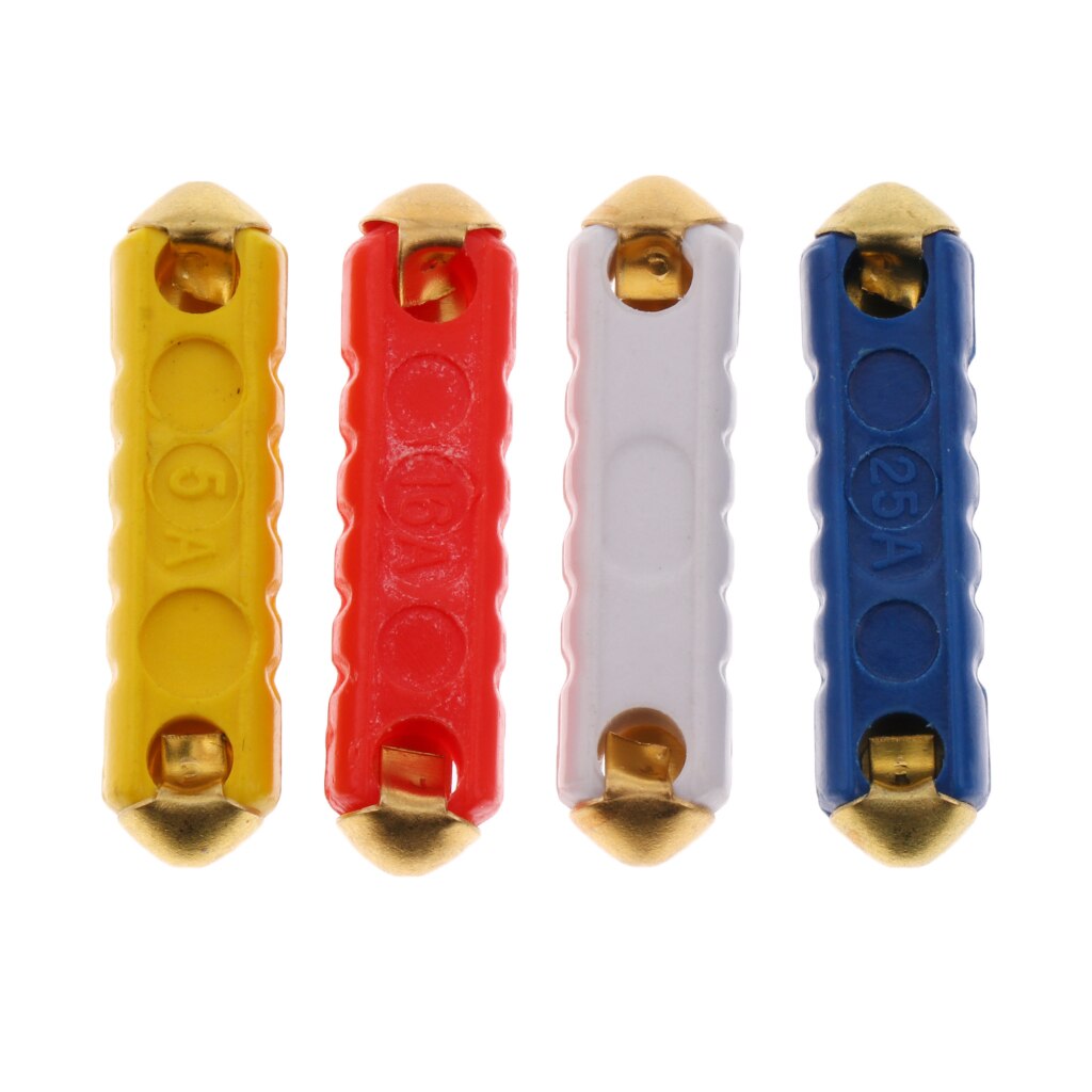 40 Pieces Automotive Car GBC Copper Bullet Fuse Kits 25A 8A 16A 20A