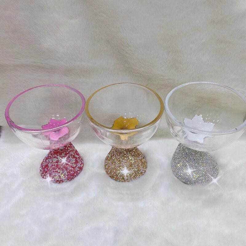 Champagne Glas Stopper Sets Diamond Shiny Crystal Cup Bruiloft Bar Cocktail Wijn Partij Drinkware Mokken