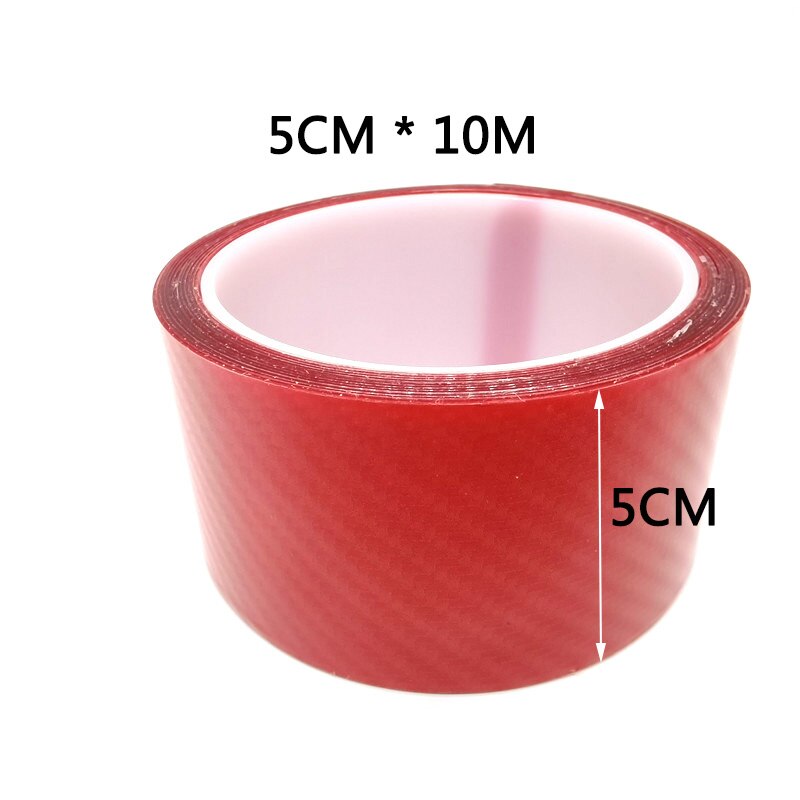 Fahrrad Aufkleber Rahmen Schutz Für MTB Rennrad Kette Schutz Aufkleber 3M 5M 10M rot Kohlenstoff textur 0,6mm Dicke: 5cm x 10m
