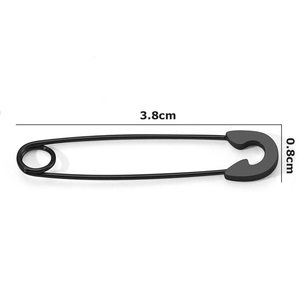 Stainless Steel Punk Pin Earrings Unique Paperclip Safety Steel Stud Earrings Women Man Rock Piercing Ma