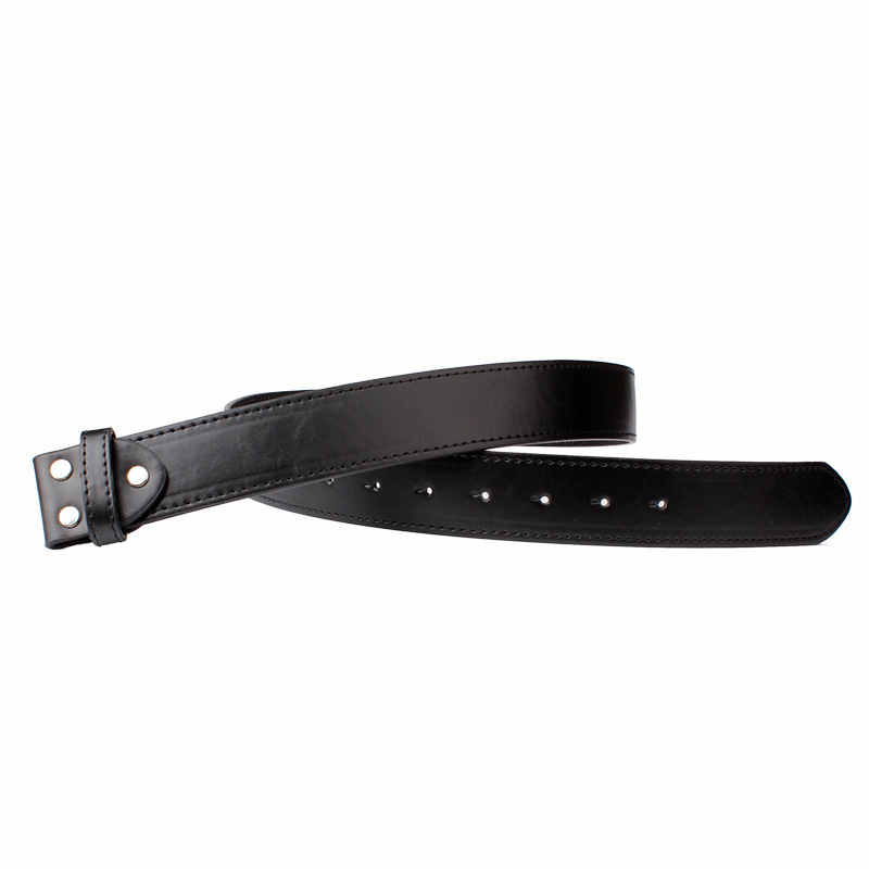 MYMC-Cinturón de cuero sintético sin hebilla para hombre, accesorios de cinturón de bricolaje, cinturones universales para exteriores, banda de cintura hecha a mano de 3,8 cm de ancho