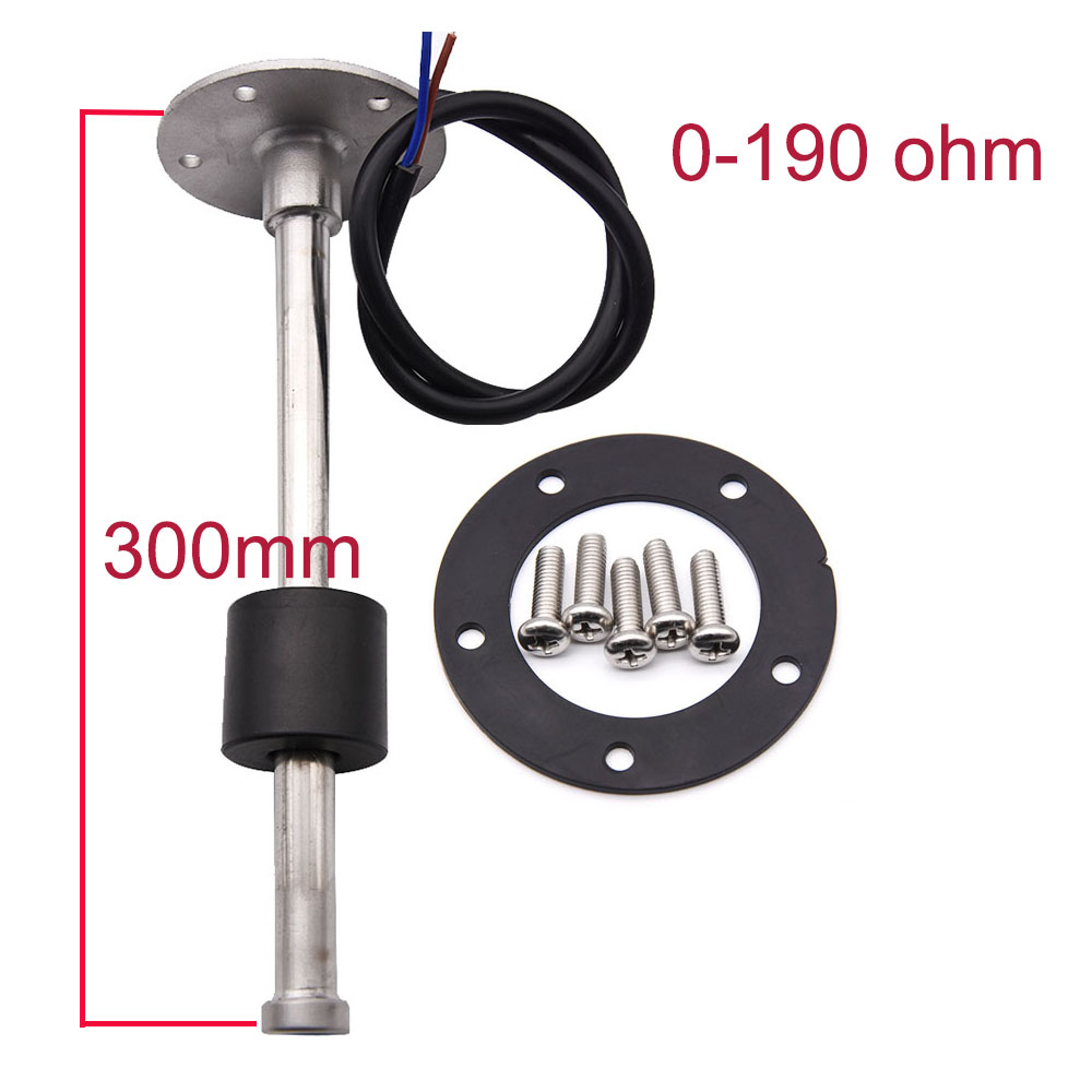Auto Boot Brandstof Niveau Sensor Voor 0 ~ 190 Ohm 240-33 Ohm Brandstofmeter Met 150 200 250 300 350 400 500 550Mm Brandstof Verzenden Unit: 300mm 0-190ohm