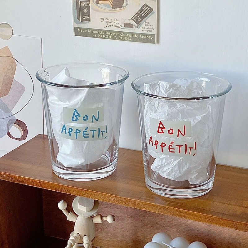 Taza de agua diaria para el hogar, 350ML, café, Latte helado americano, bebida, jugo, bebida fría, taza de vidrio transparente clásica Simple