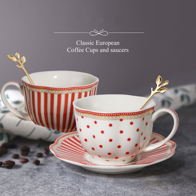 Tazas creativas de cerámica con cuchara y bandeja para desayuno, leche, café, taza de té, cocina, Bar, caja de , de boda
