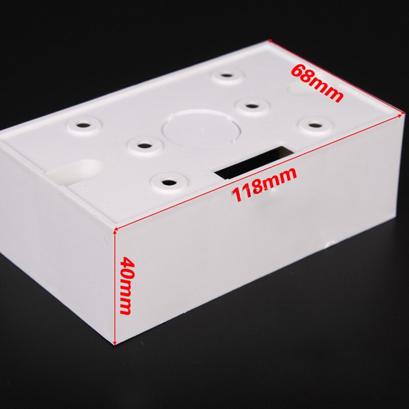 2pcs 118/120 Small Type Wall Mount Switch Box Depth 40mm Bottom PVC Junction Box 118*68*40mm